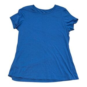 Woolx X-Large Lightweight Crew Neck Tee Merino Wool Blue